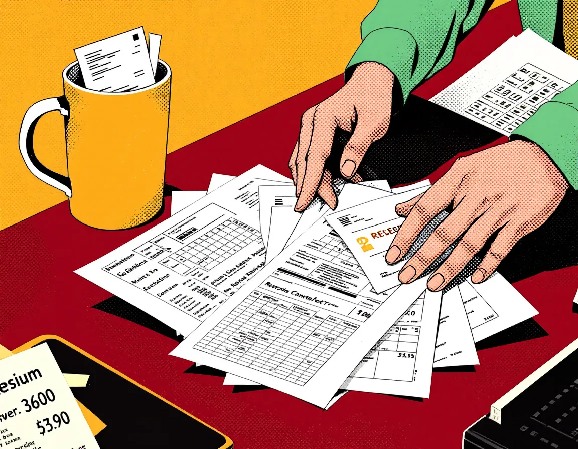 Illustration of sorting through messy spreadsheets