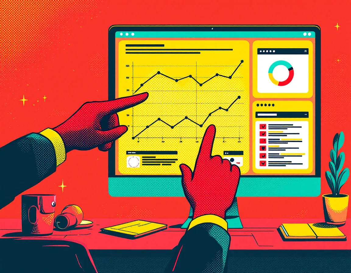 Illustration of a clean working dashboard